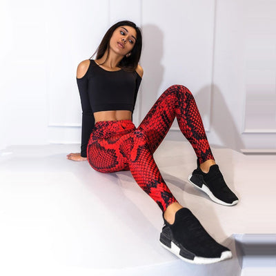 Women Snake Printed Leggings